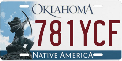 OK license plate 781YCF