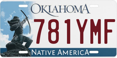 OK license plate 781YMF