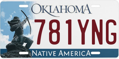 OK license plate 781YNG