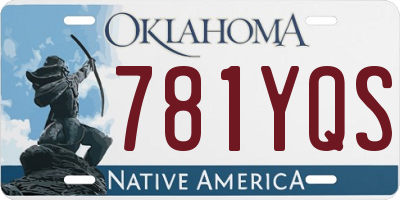 OK license plate 781YQS