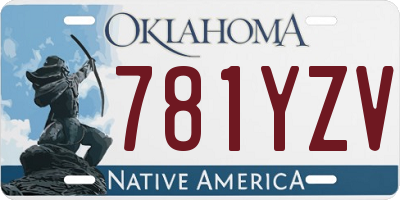 OK license plate 781YZV