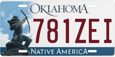 OK license plate 781ZEI