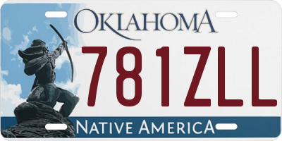 OK license plate 781ZLL