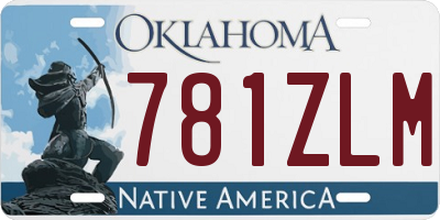 OK license plate 781ZLM