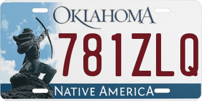 OK license plate 781ZLQ