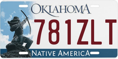 OK license plate 781ZLT