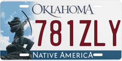 OK license plate 781ZLY
