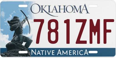 OK license plate 781ZMF