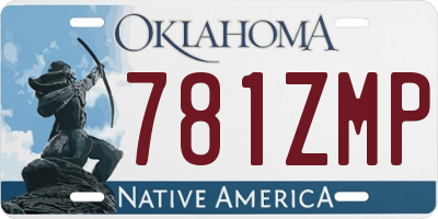 OK license plate 781ZMP