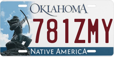 OK license plate 781ZMY