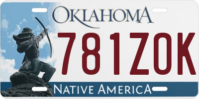 OK license plate 781ZOK
