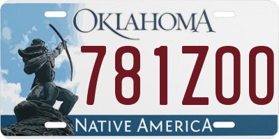 OK license plate 781ZOO