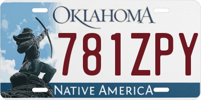 OK license plate 781ZPY