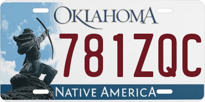 OK license plate 781ZQC