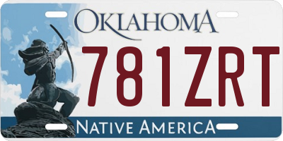 OK license plate 781ZRT