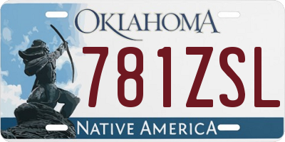 OK license plate 781ZSL