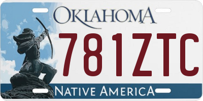 OK license plate 781ZTC