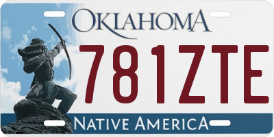 OK license plate 781ZTE