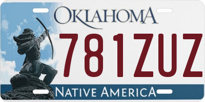 OK license plate 781ZUZ