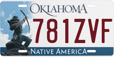 OK license plate 781ZVF