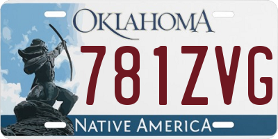 OK license plate 781ZVG