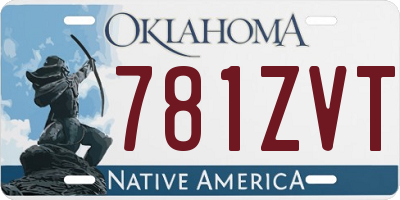 OK license plate 781ZVT