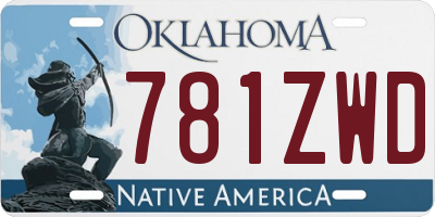 OK license plate 781ZWD