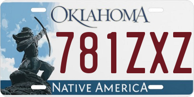 OK license plate 781ZXZ