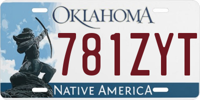 OK license plate 781ZYT