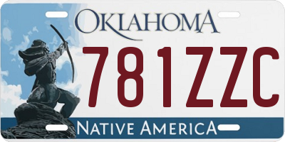 OK license plate 781ZZC