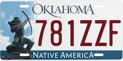 OK license plate 781ZZF