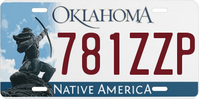 OK license plate 781ZZP