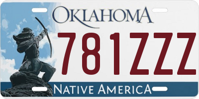 OK license plate 781ZZZ