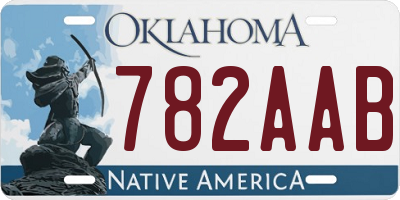 OK license plate 782AAB