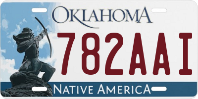 OK license plate 782AAI