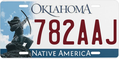 OK license plate 782AAJ