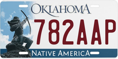 OK license plate 782AAP