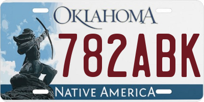 OK license plate 782ABK