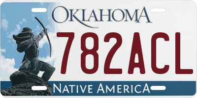 OK license plate 782ACL