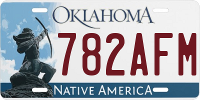OK license plate 782AFM