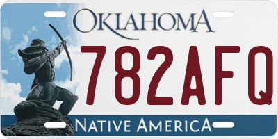 OK license plate 782AFQ