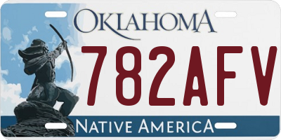 OK license plate 782AFV