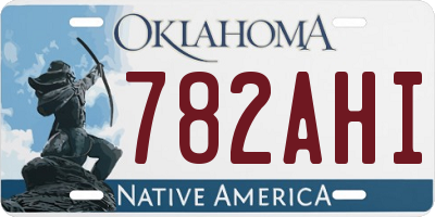 OK license plate 782AHI