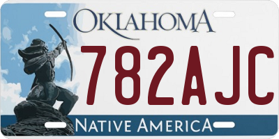 OK license plate 782AJC