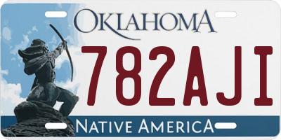 OK license plate 782AJI