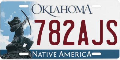 OK license plate 782AJS