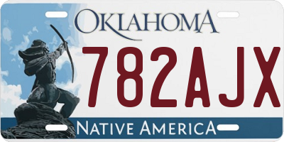 OK license plate 782AJX