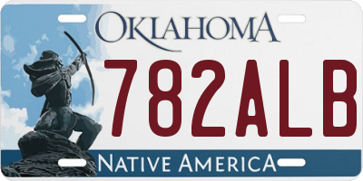 OK license plate 782ALB