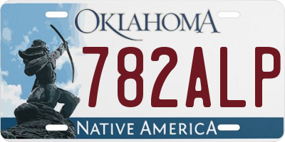 OK license plate 782ALP
