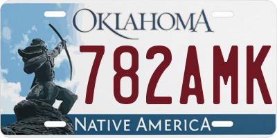 OK license plate 782AMK